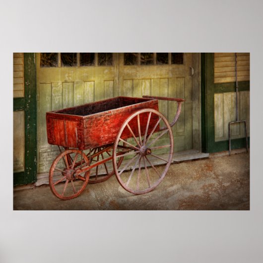 Wagon - Die oude rode wagen Poster (Voorkant)