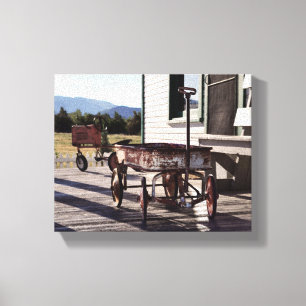  wagon- en tractordriewieler canvas afdruk
