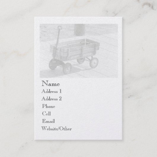  wagon groot profiel visitekaartje (Voorkant)