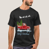  Wagon Kerst T-Shirt Tree Op Auto Xmas V (Voorkant)