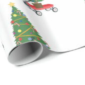 Wagon kerstboom cadeaupapier (Rol Hoek)