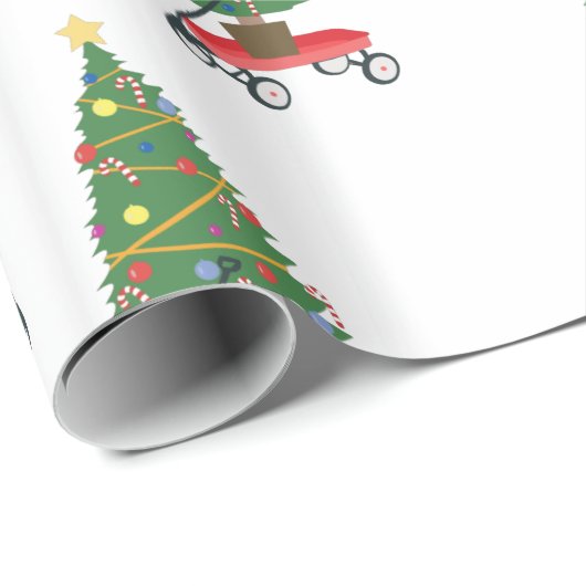 Wagon kerstboom cadeaupapier (Rol Hoek)