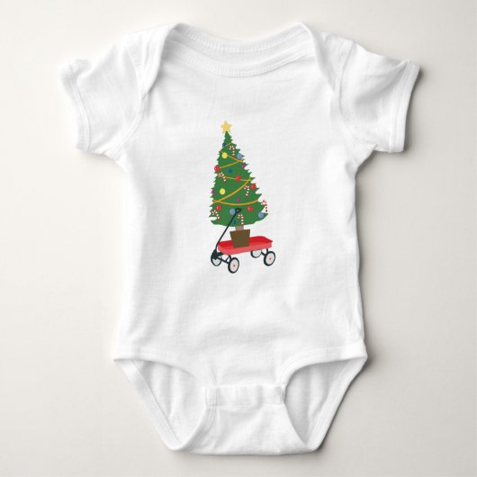 Wagon kerstboom romper (Voorkant)