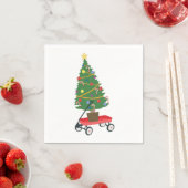 Wagon kerstboom servet (Insitu)