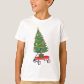 Wagon kerstboom t-shirt (Voorkant)