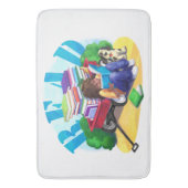 Wagon Kunst voor boek LEZEN Badmat (Voorkant Verticaal)