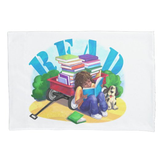 Wagon Kunst voor boek LEZEN Kussensloop (Voorkant)