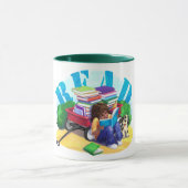 Wagon Kunst voor boek LEZEN Mok (Midden)