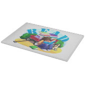 Wagon Kunst voor boek LEZEN Snijplank (Hoek)