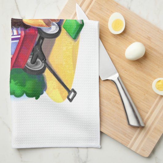 Wagon Kunst voor boek LEZEN Theedoek (Quarter Fold)