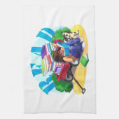 Wagon Kunst voor boek LEZEN Theedoek (Verticaal)