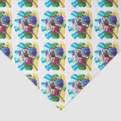 Wagon Kunst voor boek LEZEN Tissuepapier (Detail)