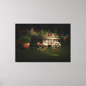  Wagon met bloemen Canvas Afdruk (Voorkant)
