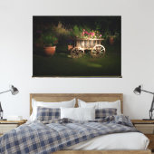  Wagon met bloemen Canvas Afdruk (Insitu (Slaapkamer))