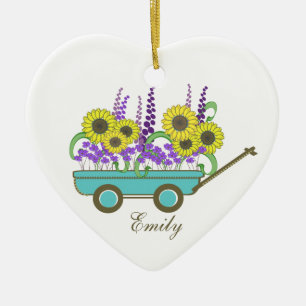 Wagon of Flowers Bridesmaid Keramisch Ornament