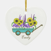 Wagon of Flowers Bruidsmeisje Keramisch Ornament (Voorkant)