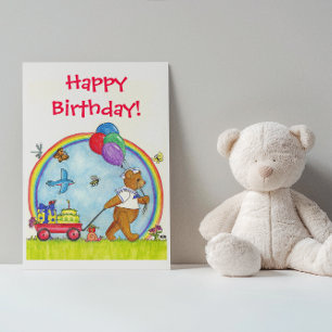 Wagon of Wish Birthday Card Kaart