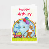 Wagon of Wishes Verjaardag Kaart (Voorkant)