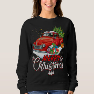  Wagon Red Truck - kerstboom Pajama Fami Trui