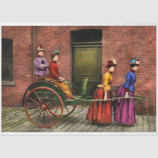 Wagon - Rondhangen 1897 Tissuepapier (Voorkant)