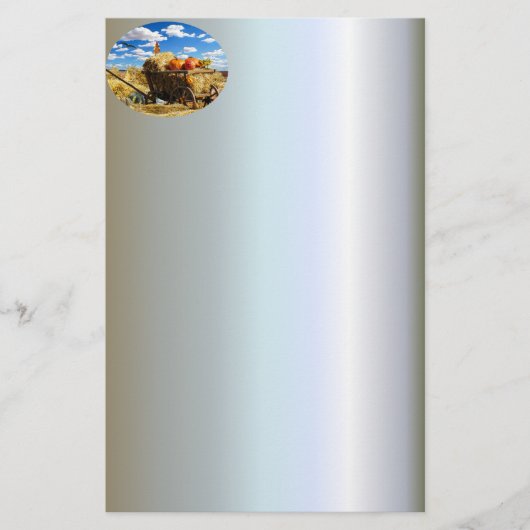 Wagon Thanksgiving in het veld Briefpapier (Voorkant)