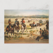 Wagon Train schilderij Briefkaart (Voorkant)