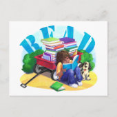 Wagon van boek briefkaart (Voorkant)