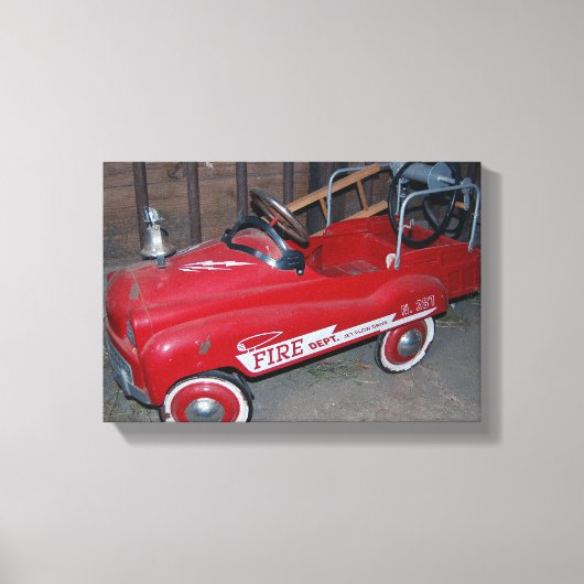 Wagon voor kersttentransporten met Speelgoed Canvas Afdruk (Voorkant)