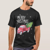  Wagon, Vrachtwagenboom Vrolijke Kerstmis pyjama T-shirt (Voorkant)