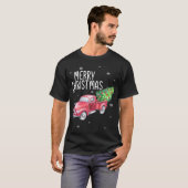  Wagon, Vrachtwagenboom Vrolijke Kerstmis pyjama T-shirt (Voorkant volledig)