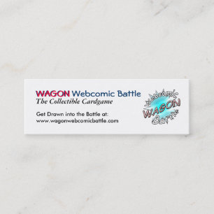 WAGON webcomic Battle Stick Cards Mini Visitekaartje