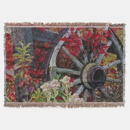 Wagon Wheel 1-schroefband Deken (Voorkant)