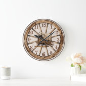 Wagon Wheel Bedekte Wagon Wandklok (Huis)