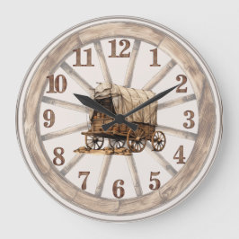 Wagon Wheel Bedekte Wagon Wandklok 2