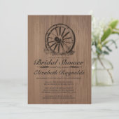 Wagon Wheel Bridal Shower Invitations Kaart (Staand voorkant)