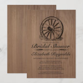 Wagon Wheel Bridal Shower Invitations Kaart (Voorkant / Achterkant)