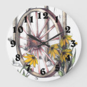 Wagon Wheel Clock Grote Klok (Voorkant)