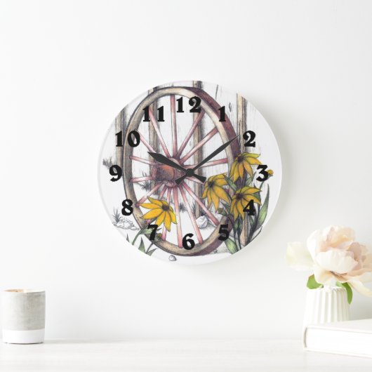 Wagon Wheel Clock Grote Klok (Huis)