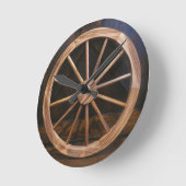 Wagon Wheel Clock Ronde Klok (Hoek)