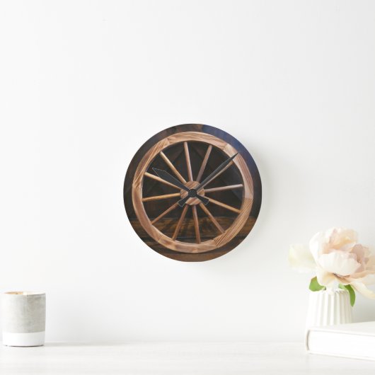 Wagon Wheel Clock Ronde Klok (Huis)