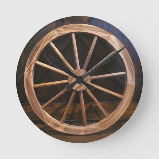 Wagon Wheel Clock Ronde Klok (Voorkant)