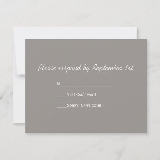 Wagon Wheel Country Wedding RSVP Response Kaart (Achterkant)