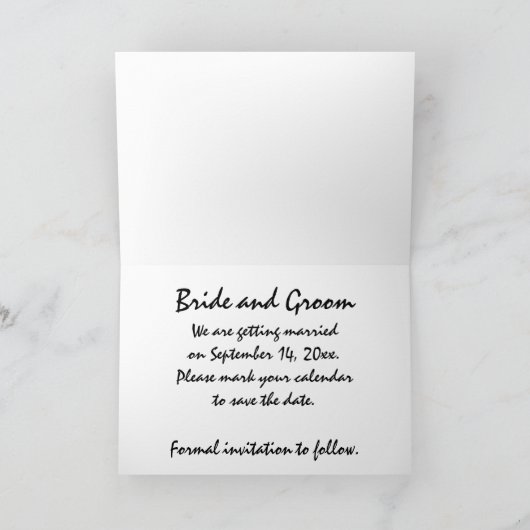 Wagon Wheel Country Wedding Save the Date Aankondiging (Binnen)