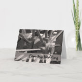 Wagon Wheel Country Wedding Save the Date Aankondiging (Voorkant)