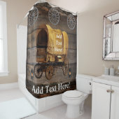 Wagon Wheel Covered Wagon Shower Curtain Douchegordijn (In situ)