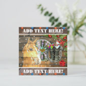 Wagon Wheel Cowboy Boots Garland Aankondiging (Staand voorkant)