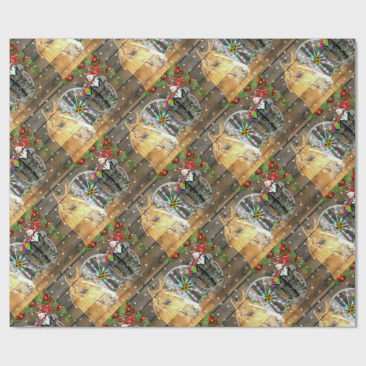 Wagon Wheel Cowboy Boots Garland Cadeaupapier (Vlak)