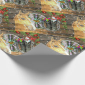 Wagon Wheel Cowboy Boots Garland Cadeaupapier (Hoek)