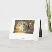 Wagon Wheel Cowboy Boots Garland Feestdagen Kaart (Achterkant)