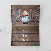 Wagon Wheel Cowboy Boots Garland H Feestdagen Kaart (Binnen)